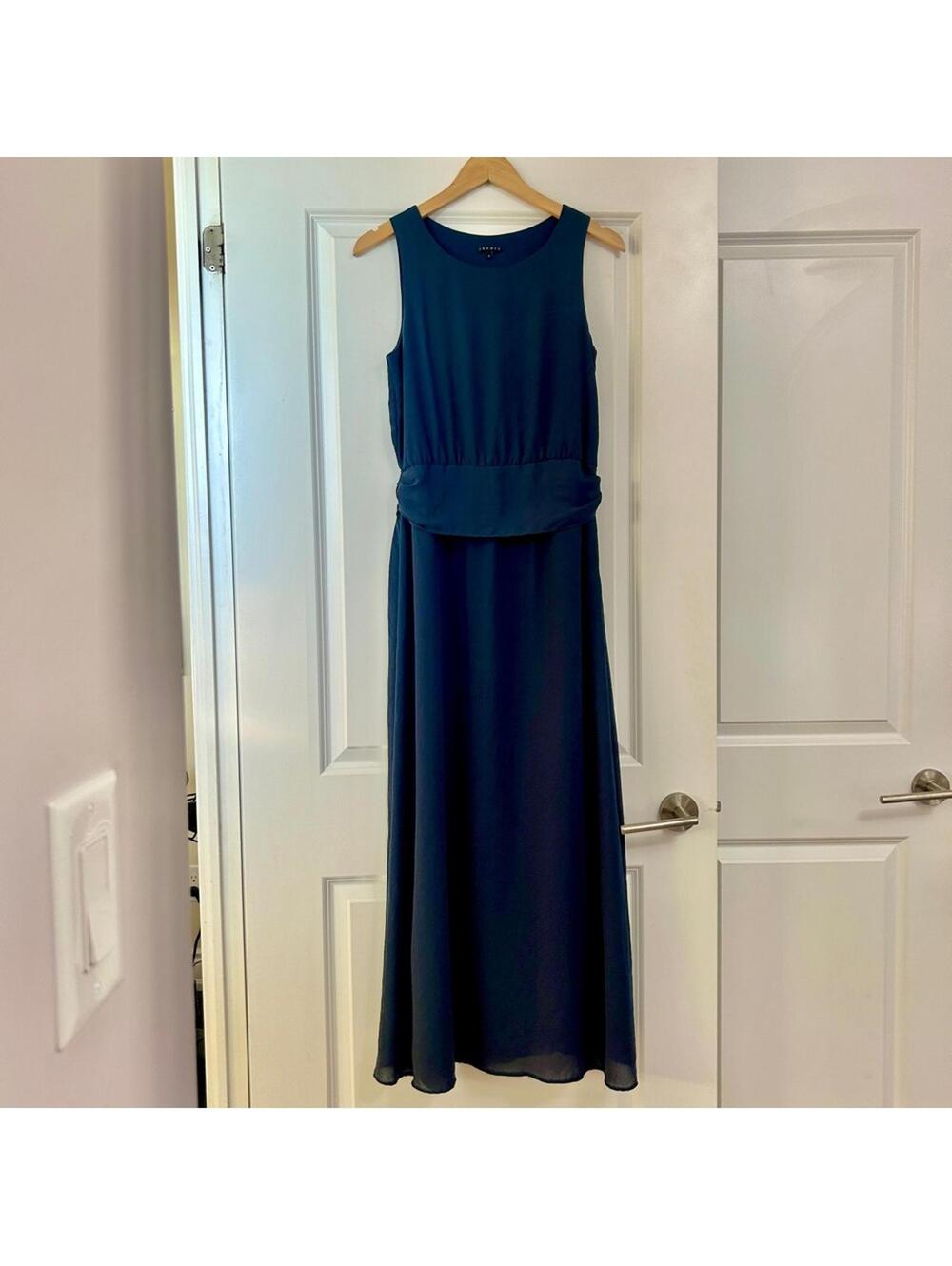 NEW Theory Blue Haridee Marvel Maxi Dress, size 4